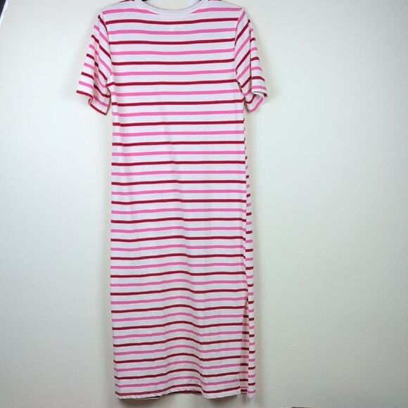 Tuckernuck Pomander Place Red & Pink Stripe Short Sleeve Gio Maxi Dress Size XS - Picture 9 of 11